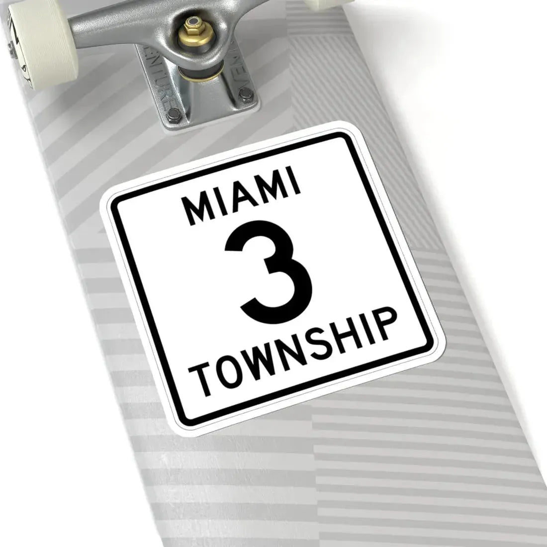 Miami Township Route 3 Logan County Ohio (Ohio) (Road Sign) STICKER Vinyl Kiss-Cut Decal - The Sticker Space