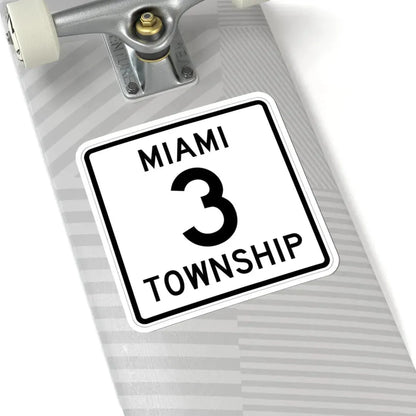 Miami Township Route 3 Logan County Ohio (Ohio) (Road Sign) STICKER Vinyl Kiss-Cut Decal - The Sticker Space
