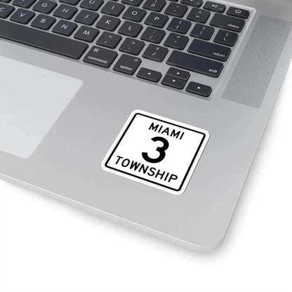 Miami Township Route 3 Logan County Ohio (Ohio) (Road Sign) STICKER Vinyl Kiss-Cut Decal - The Sticker Space