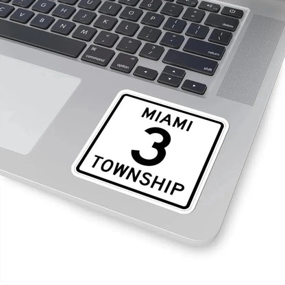 Miami Township Route 3 Logan County Ohio (Ohio) (Road Sign) STICKER Vinyl Kiss-Cut Decal - The Sticker Space