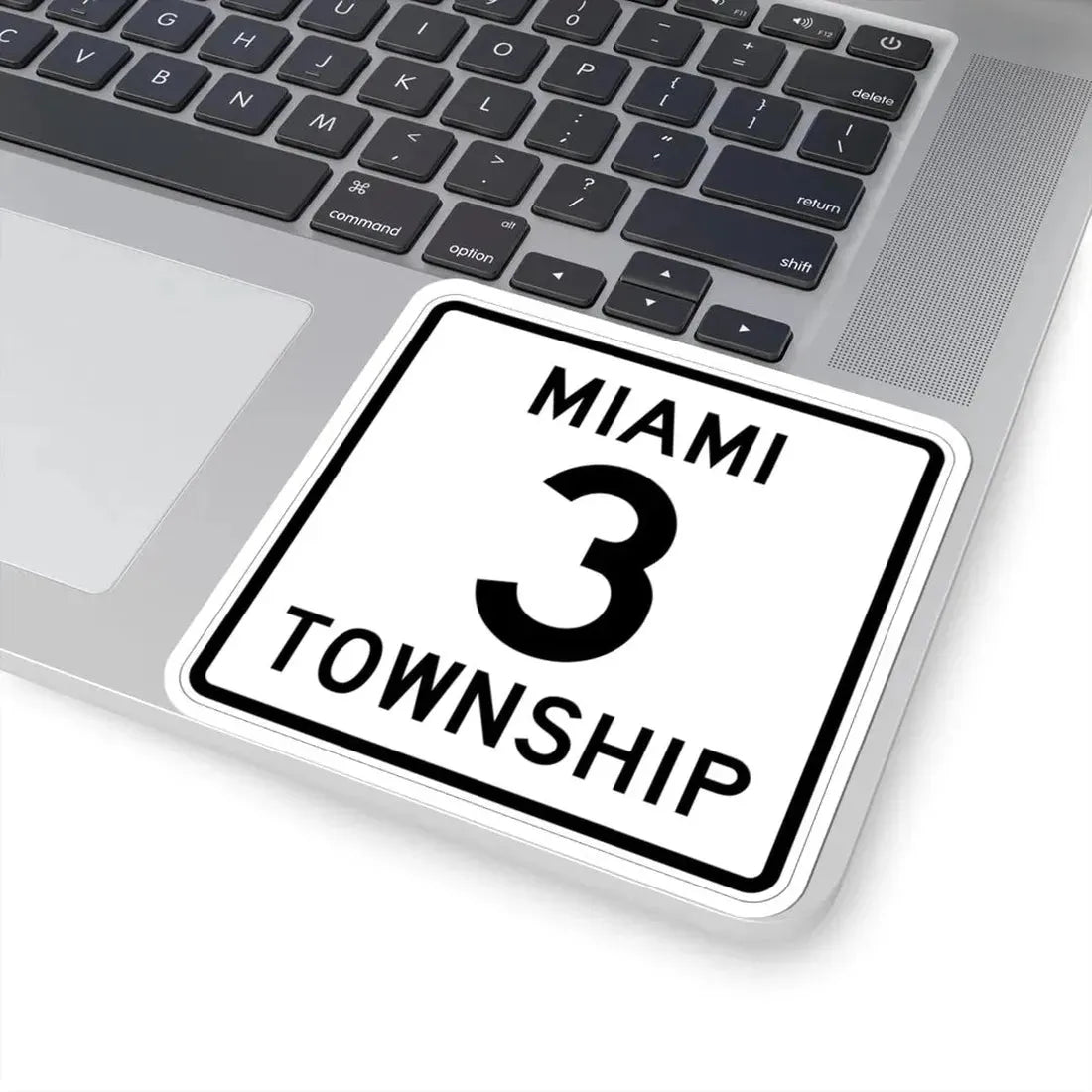 Miami Township Route 3 Logan County Ohio (Ohio) (Road Sign) STICKER Vinyl Kiss-Cut Decal - The Sticker Space