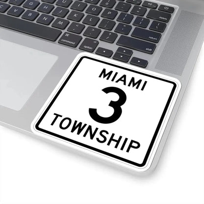Miami Township Route 3 Logan County Ohio (Ohio) (Road Sign) STICKER Vinyl Kiss-Cut Decal - The Sticker Space