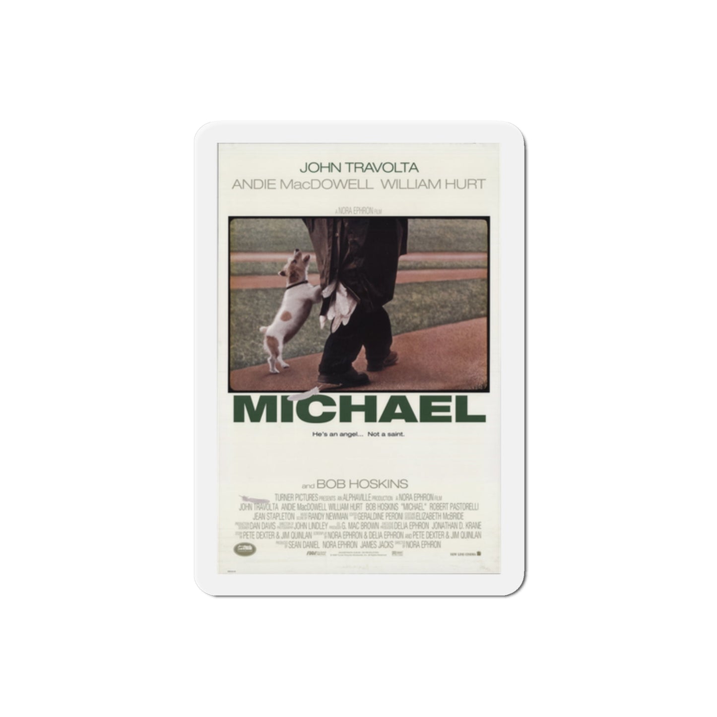 Michael 1996 Movie Poster Die-Cut Magnet-2" x 2"-The Sticker Space