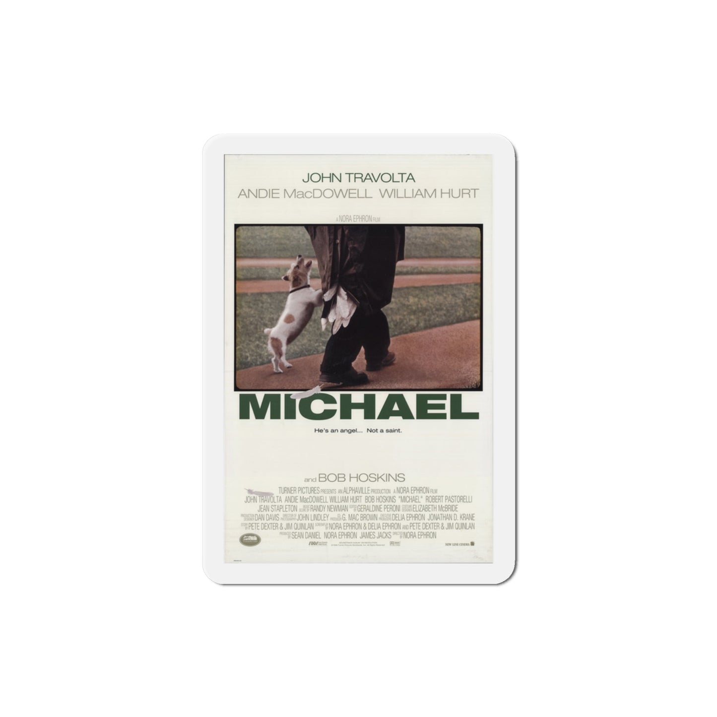 Michael 1996 Movie Poster Die-Cut Magnet-3" x 3"-The Sticker Space