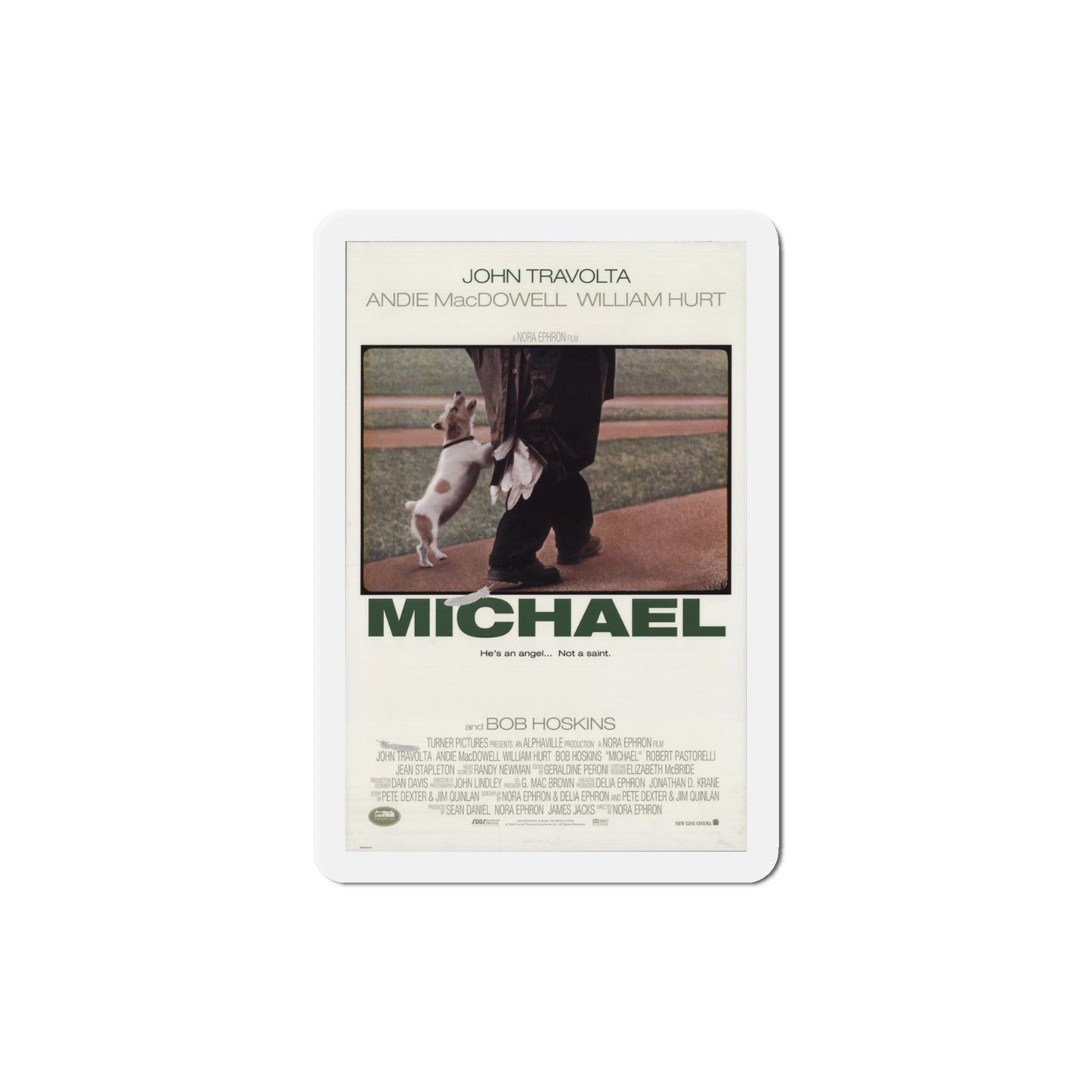 Michael 1996 Movie Poster Die-Cut Magnet-4" x 4"-The Sticker Space