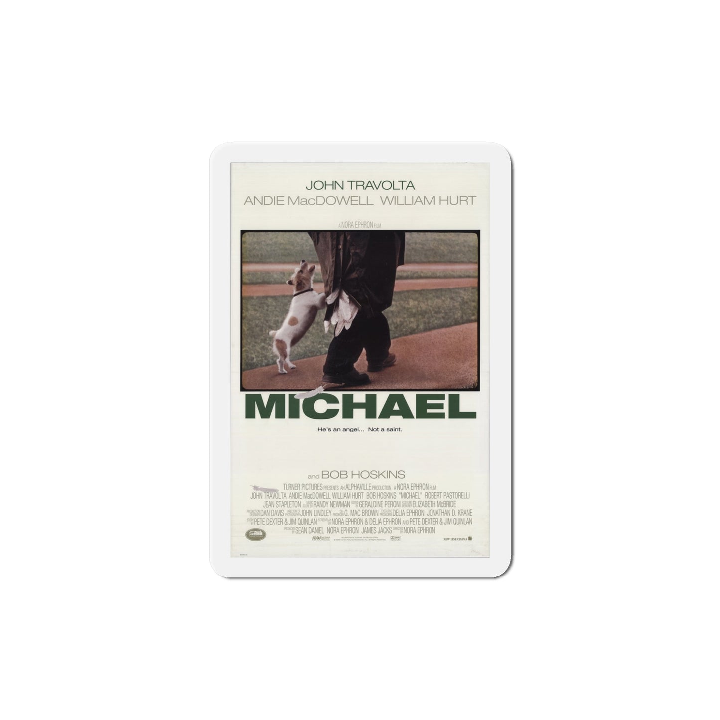 Michael 1996 Movie Poster Die-Cut Magnet-5" x 5"-The Sticker Space