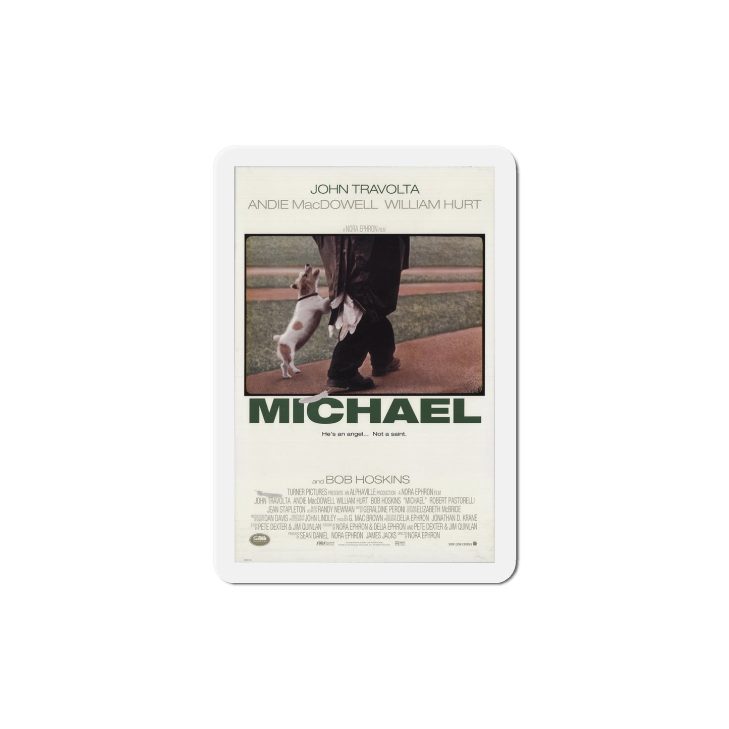 Michael 1996 Movie Poster Die-Cut Magnet-6 Inch-The Sticker Space