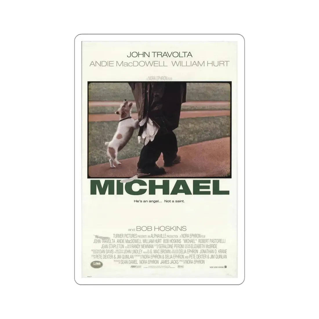 Michael 1996 Movie Poster STICKER Vinyl Die-Cut Decal 5 Inch - The Sticker Space