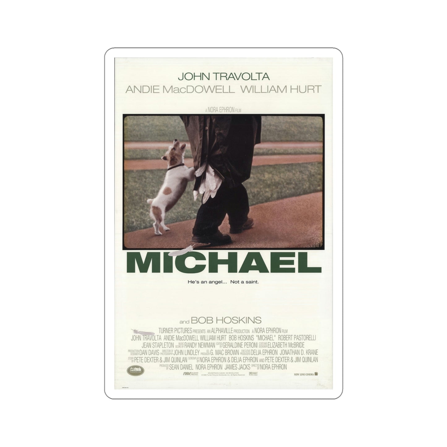 Michael 1996 Movie Poster STICKER Vinyl Die-Cut Decal-6 Inch-The Sticker Space