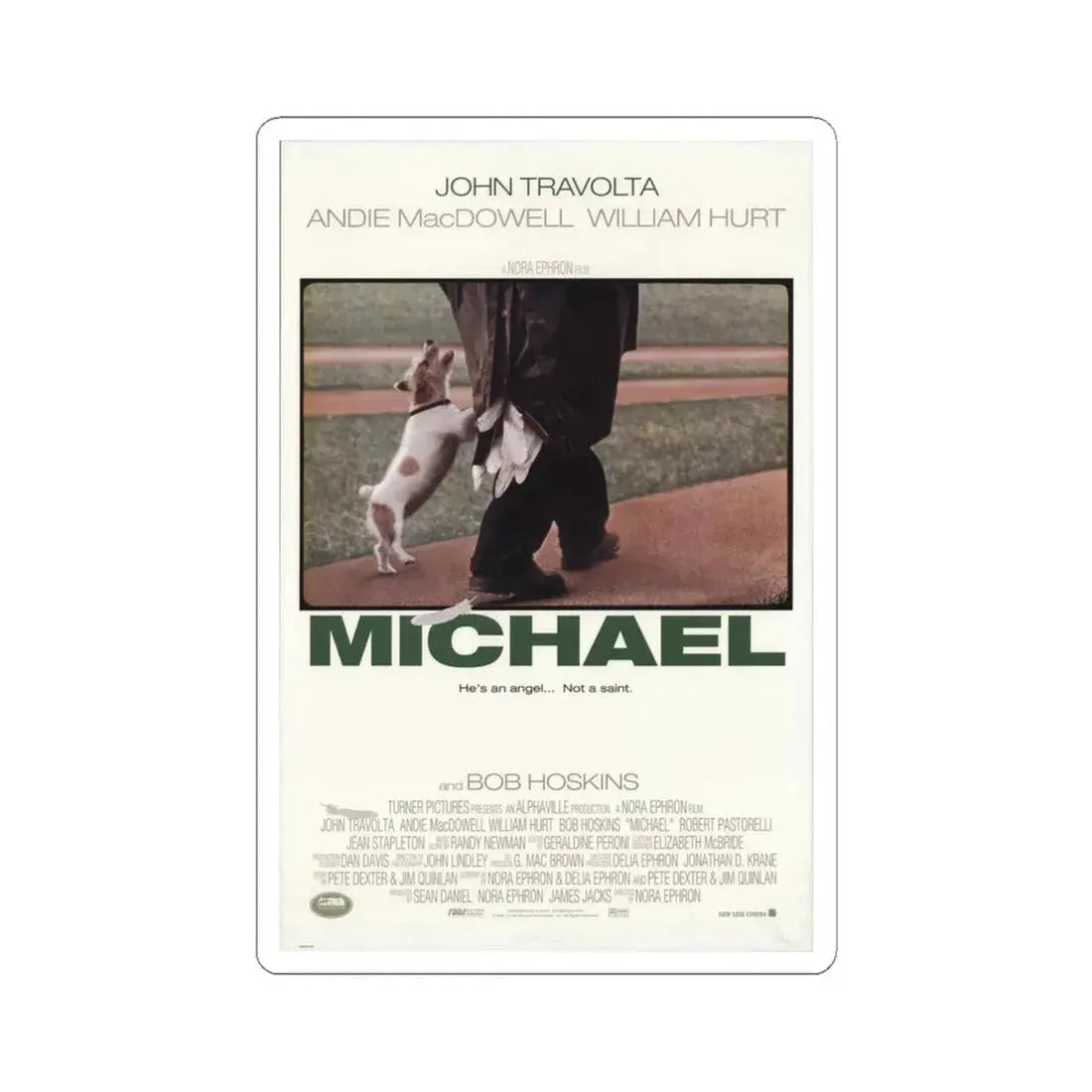 Michael 1996 Movie Poster - STICKER Vinyl Kiss-Cut Decal 6 Inch White - The Sticker Space