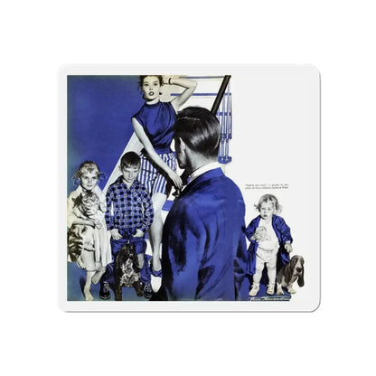 Michael and the Dragon, Woman's Day, August 1958 (Magazine Illustration) Refrigerator Magnet - The Sticker Space