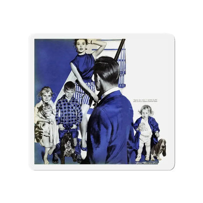 Michael and the Dragon, Woman's Day, August 1958 (Magazine Illustration) Refrigerator Magnet - The Sticker Space