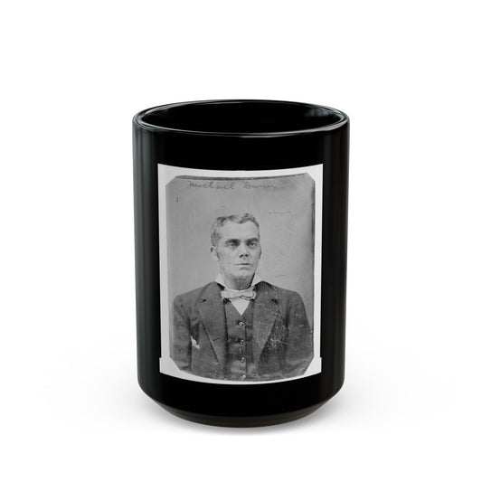 Michael Dunn, Half-Length Portrait, Facing Front (U.S. Civil War) Black Coffee Mug-15oz-The Sticker Space