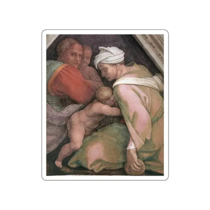 MICHELANGELO, Buonarroti - Ancestors of Christ (detail) (Artwork) STICKER Vinyl Die-Cut Decal White Die-Cut 5 Inch - The Sticker Space
