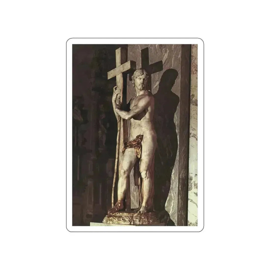 MICHELANGELO, Buonarroti - Christ Carrying the Cross2 (Artwork) STICKER Vinyl Die-Cut Decal White Die-Cut 4 Inch - The Sticker Space