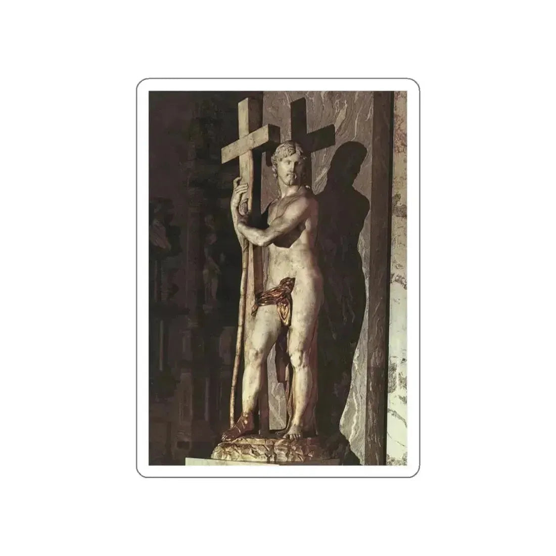 MICHELANGELO, Buonarroti - Christ Carrying the Cross2 (Artwork) STICKER Vinyl Die-Cut Decal White Die-Cut 5 Inch - The Sticker Space