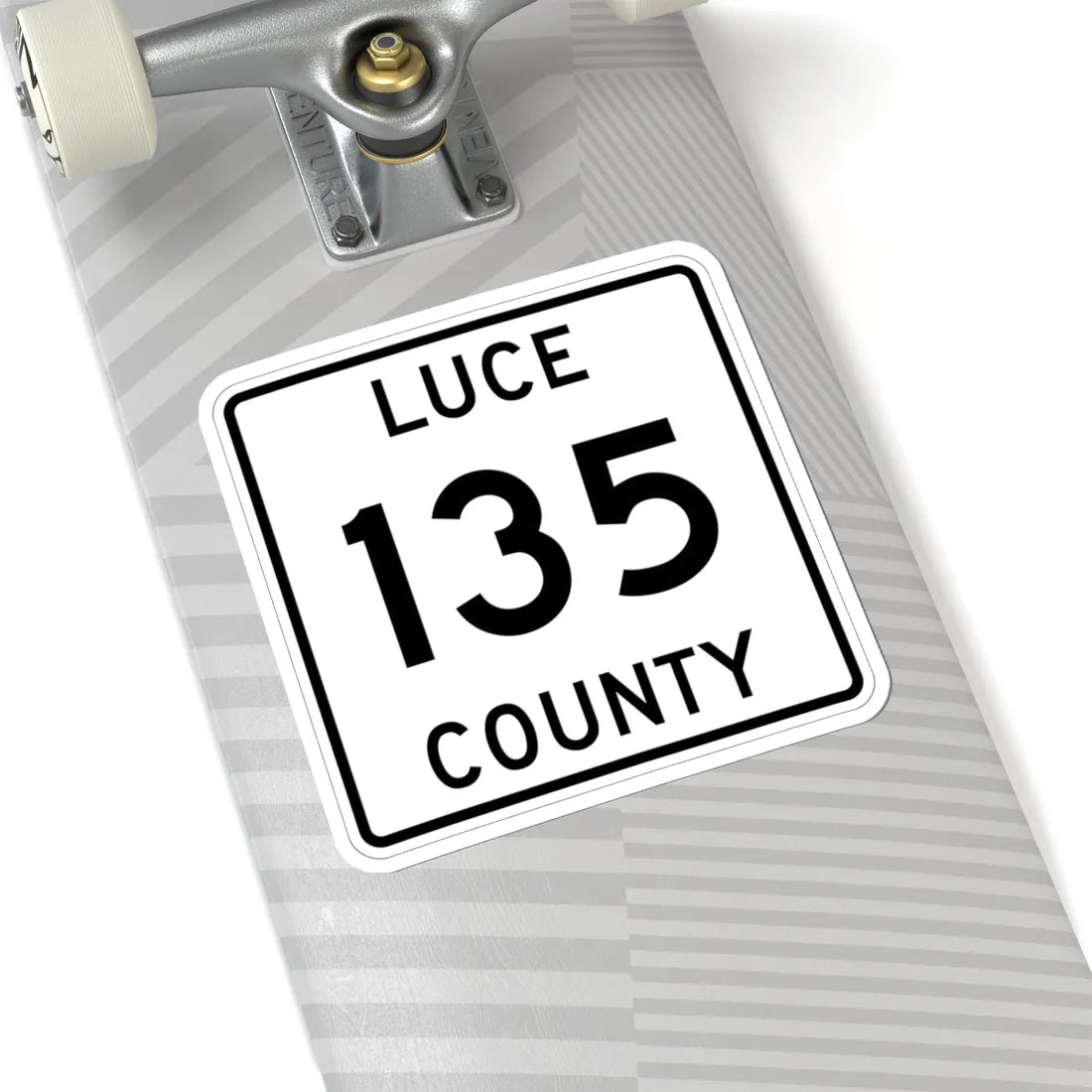 Michigan 135 Luce County (Michigan) (Road Sign) STICKER Vinyl Kiss-Cut Decal - The Sticker Space