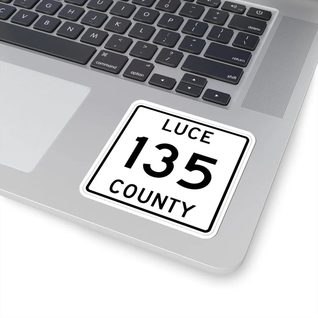 Michigan 135 Luce County (Michigan) (Road Sign) STICKER Vinyl Kiss-Cut Decal - The Sticker Space