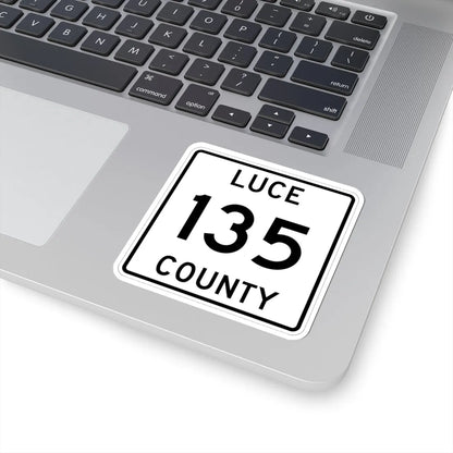 Michigan 135 Luce County (Michigan) (Road Sign) STICKER Vinyl Kiss-Cut Decal - The Sticker Space