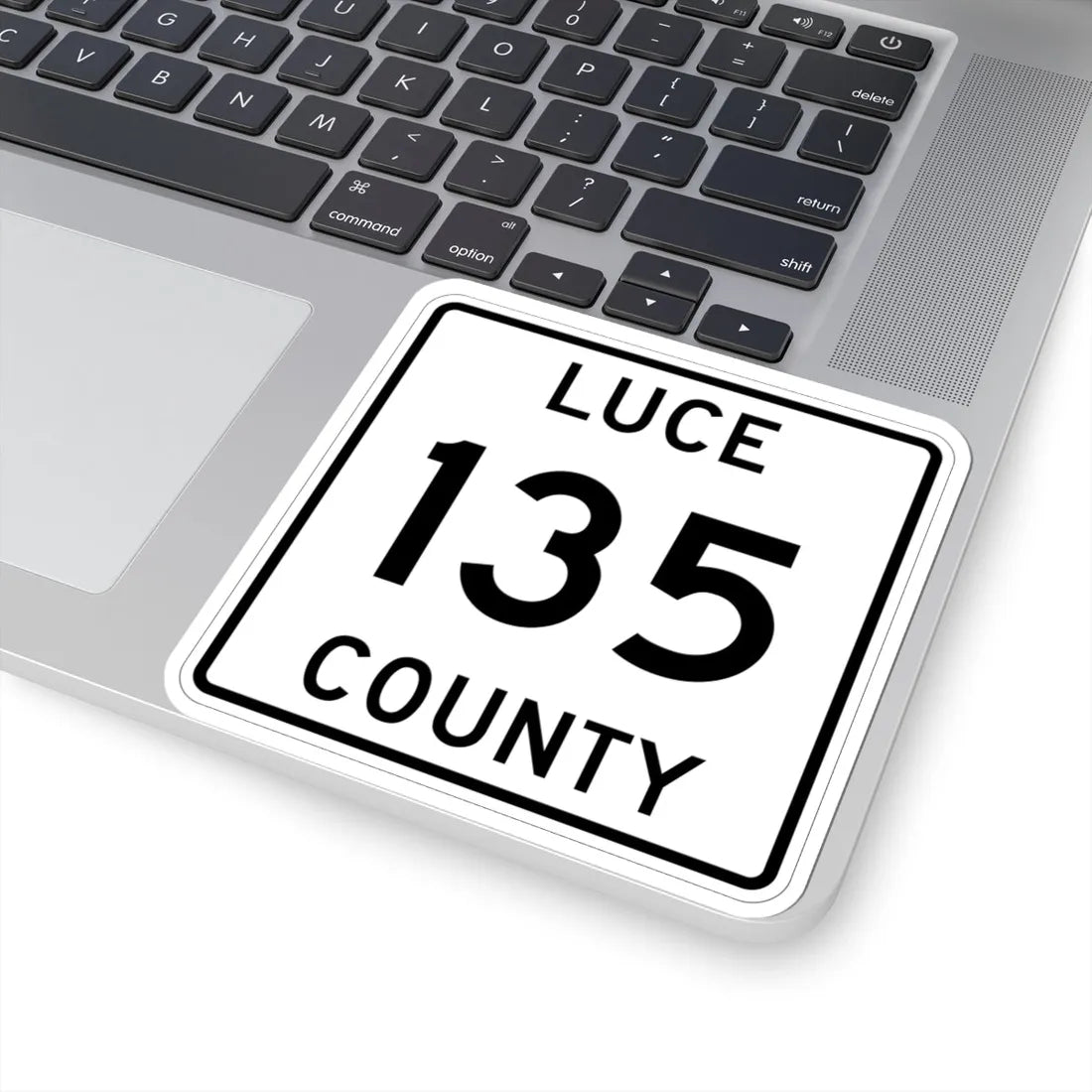 Michigan 135 Luce County (Michigan) (Road Sign) STICKER Vinyl Kiss-Cut Decal - The Sticker Space