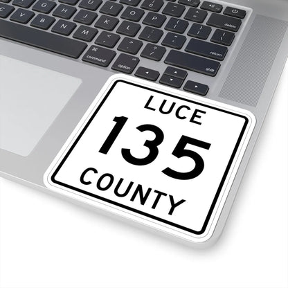 Michigan 135 Luce County (Michigan) (Road Sign) STICKER Vinyl Kiss-Cut Decal - The Sticker Space