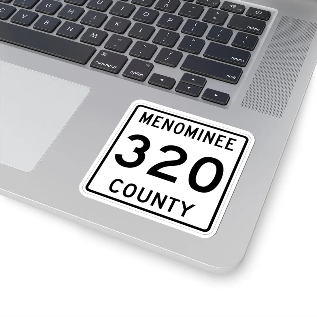 Michigan 320 Menominee County (Michigan) (Road Sign) STICKER Vinyl Kiss-Cut Decal - The Sticker Space