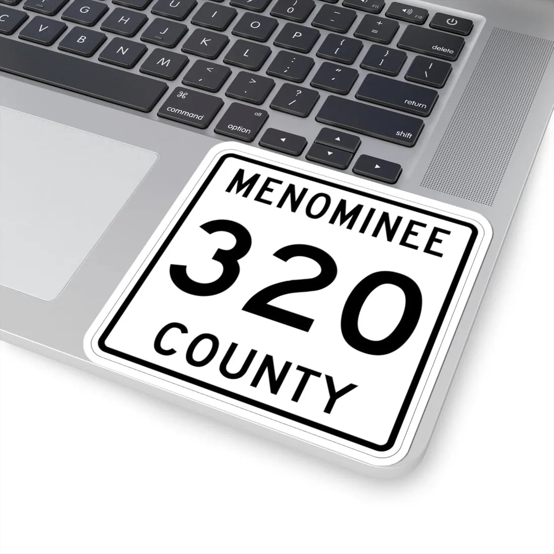 Michigan 320 Menominee County (Michigan) (Road Sign) STICKER Vinyl Kiss-Cut Decal - The Sticker Space