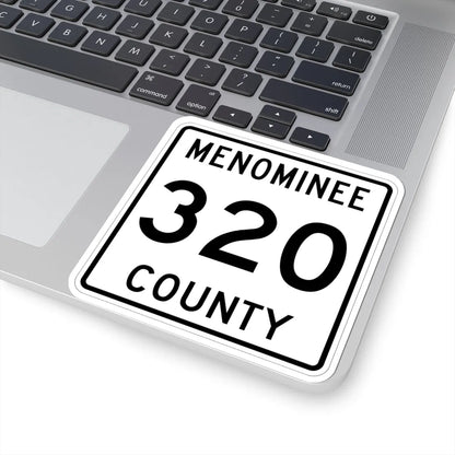 Michigan 320 Menominee County (Michigan) (Road Sign) STICKER Vinyl Kiss-Cut Decal - The Sticker Space
