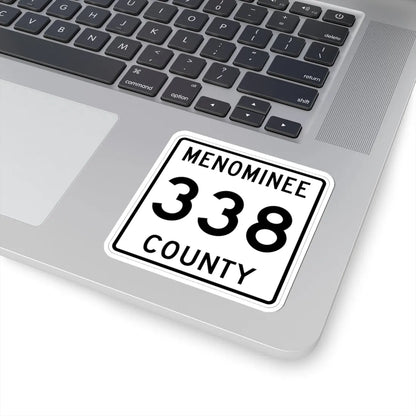 Michigan 338 Menominee County (Michigan) (Road Sign) STICKER Vinyl Kiss-Cut Decal - The Sticker Space