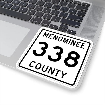 Michigan 338 Menominee County (Michigan) (Road Sign) STICKER Vinyl Kiss-Cut Decal - The Sticker Space