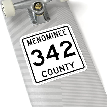 Michigan 342 Menominee County (Michigan) (Road Sign) STICKER Vinyl Kiss-Cut Decal - The Sticker Space