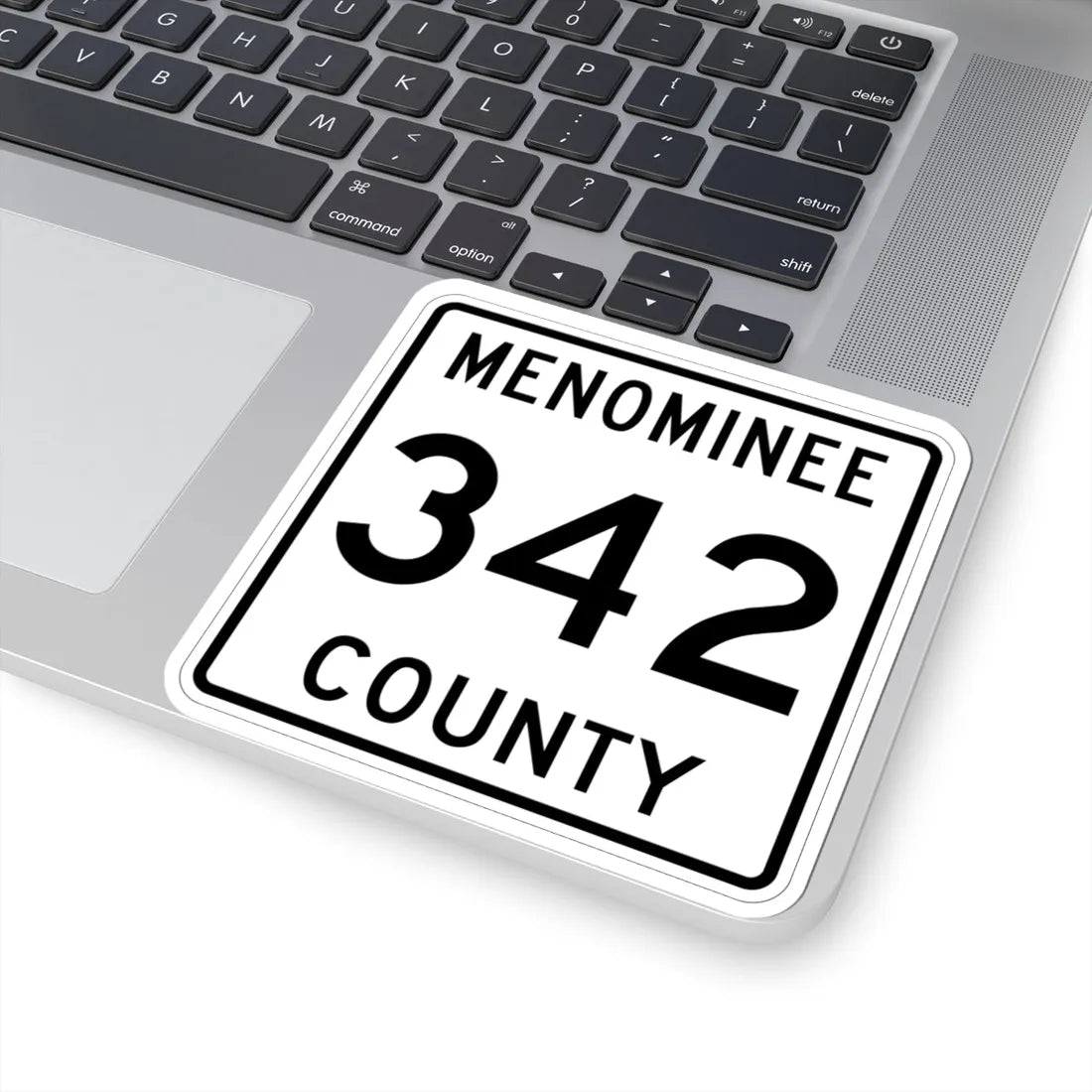 Michigan 342 Menominee County (Michigan) (Road Sign) STICKER Vinyl Kiss-Cut Decal - The Sticker Space