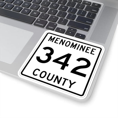 Michigan 342 Menominee County (Michigan) (Road Sign) STICKER Vinyl Kiss-Cut Decal - The Sticker Space