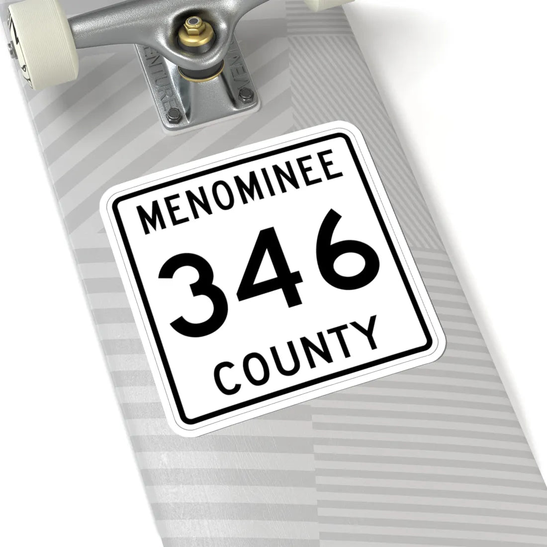 Michigan 346 Menominee County (Michigan) (Road Sign) STICKER Vinyl Kiss-Cut Decal - The Sticker Space