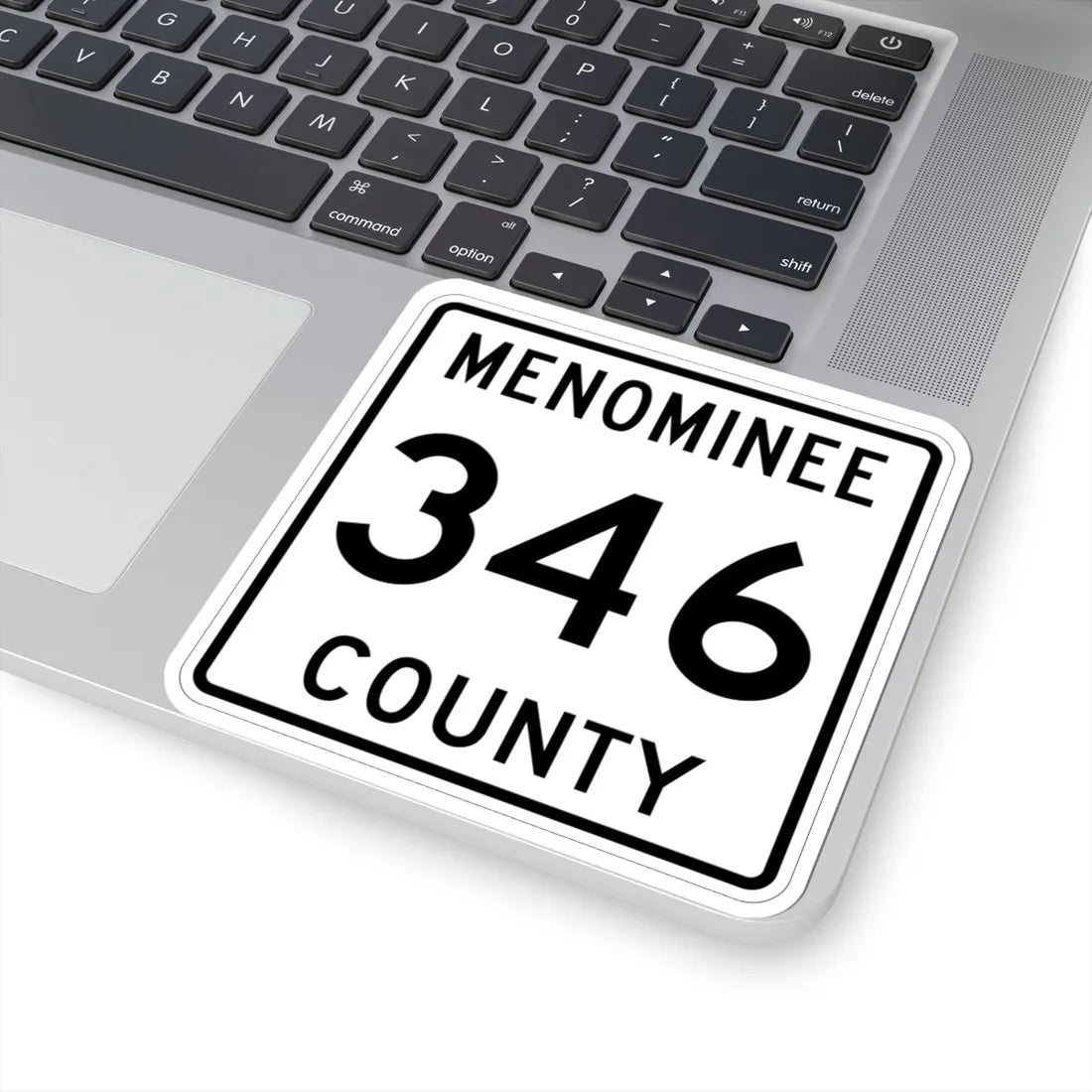 Michigan 346 Menominee County (Michigan) (Road Sign) STICKER Vinyl Kiss-Cut Decal - The Sticker Space