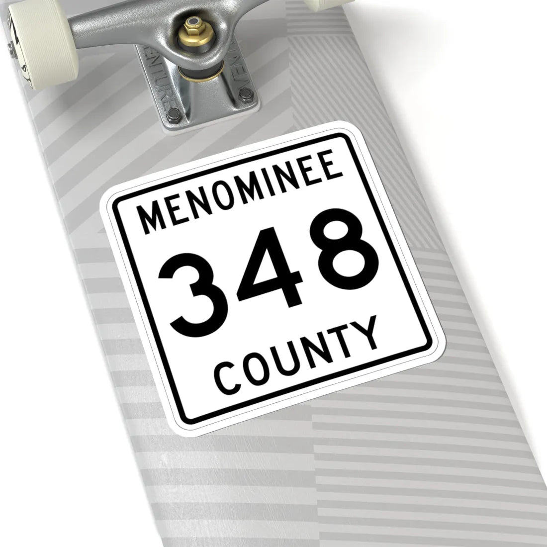 Michigan 348 Menominee County (Michigan) (Road Sign) STICKER Vinyl Kiss-Cut Decal - The Sticker Space