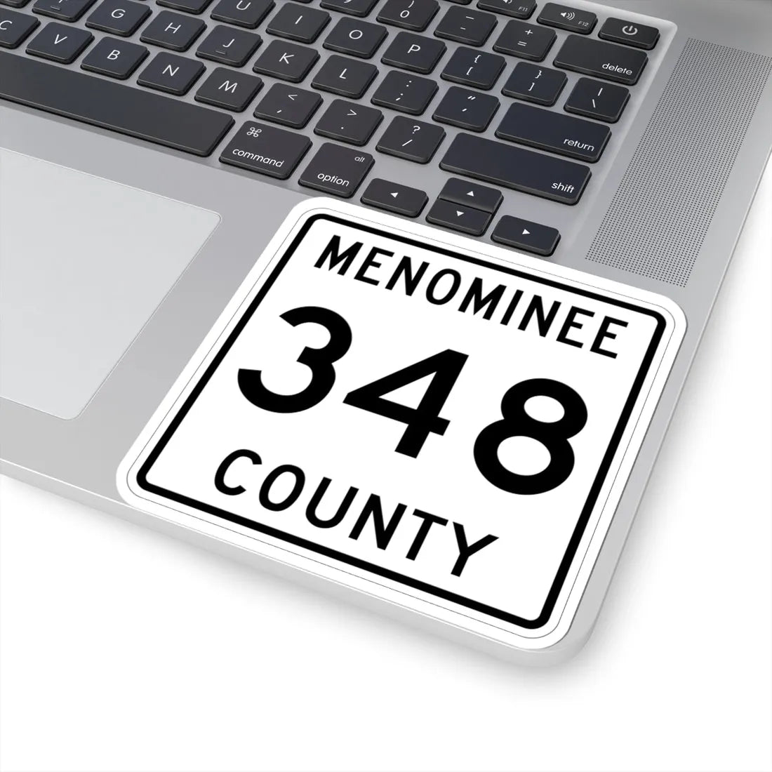 Michigan 348 Menominee County (Michigan) (Road Sign) STICKER Vinyl Kiss-Cut Decal - The Sticker Space