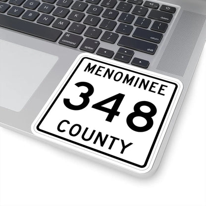Michigan 348 Menominee County (Michigan) (Road Sign) STICKER Vinyl Kiss-Cut Decal - The Sticker Space