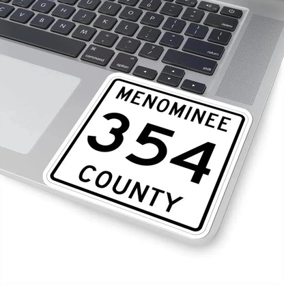 Michigan 354 Menominee County (Michigan) (Road Sign) STICKER Vinyl Kiss-Cut Decal - The Sticker Space
