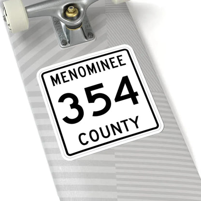 Michigan 354 Menominee County (Michigan) (Road Sign) STICKER Vinyl Kiss-Cut Decal - The Sticker Space