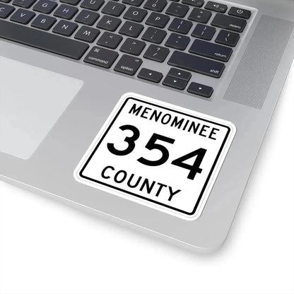 Michigan 354 Menominee County (Michigan) (Road Sign) STICKER Vinyl Kiss-Cut Decal - The Sticker Space