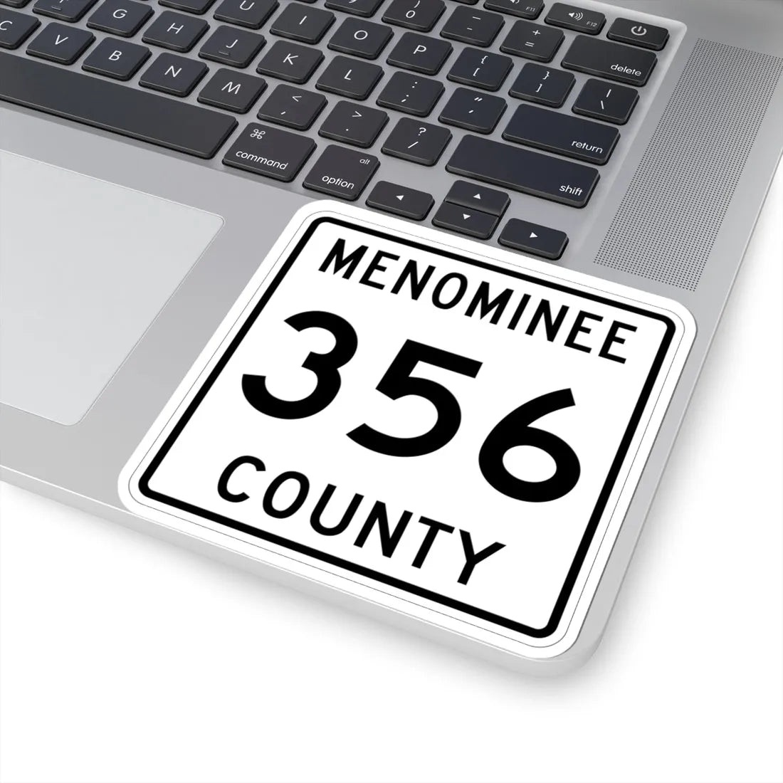 Michigan 356 Menominee County (Michigan) (Road Sign) STICKER Vinyl Kiss-Cut Decal - The Sticker Space