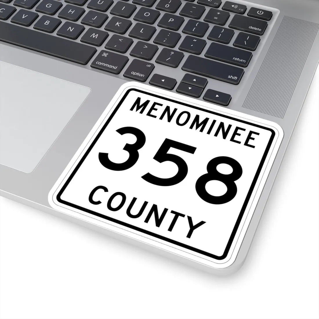 Michigan 358 Menominee County (Michigan) (Road Sign) STICKER Vinyl Kiss-Cut Decal - The Sticker Space