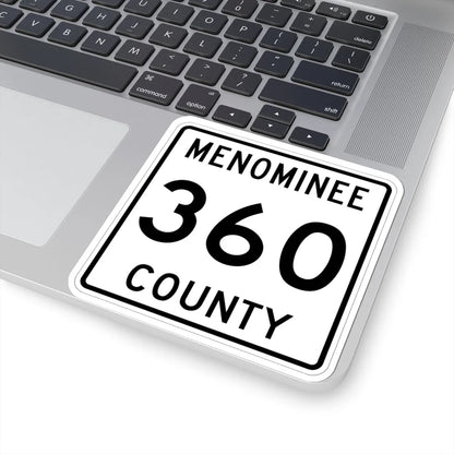 Michigan 360 Menominee County (Michigan) (Road Sign) STICKER Vinyl Kiss-Cut Decal - The Sticker Space