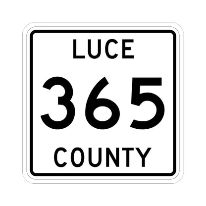Michigan 365 Luce County (Michigan) (Road Sign) STICKER Vinyl Kiss-Cut Decal 4 Inch White - The Sticker Space