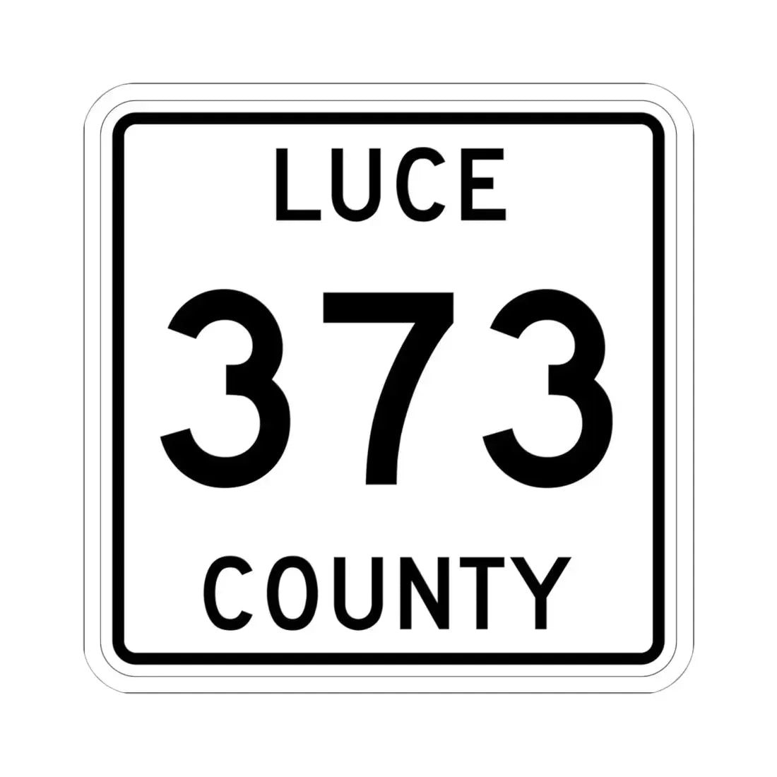 Michigan 373 Luce County (Michigan) (Road Sign) STICKER Vinyl Kiss-Cut Decal - The Sticker Space