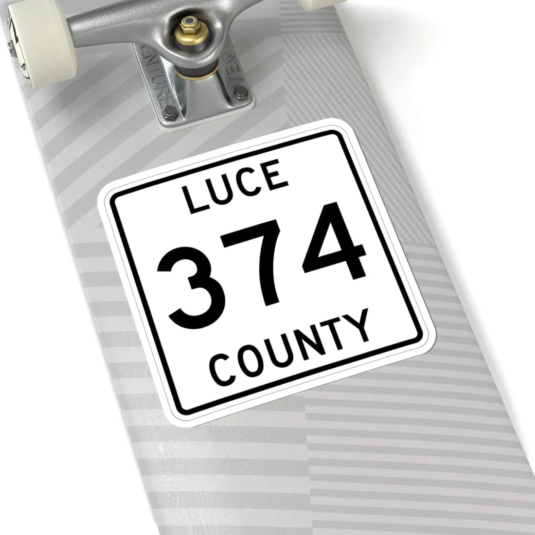 Michigan 374 Luce County (Michigan) (Road Sign) STICKER Vinyl Kiss-Cut Decal - The Sticker Space