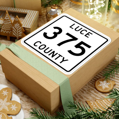 Michigan 375 Luce County (Michigan) (Road Sign) STICKER Vinyl Kiss-Cut Decal - The Sticker Space