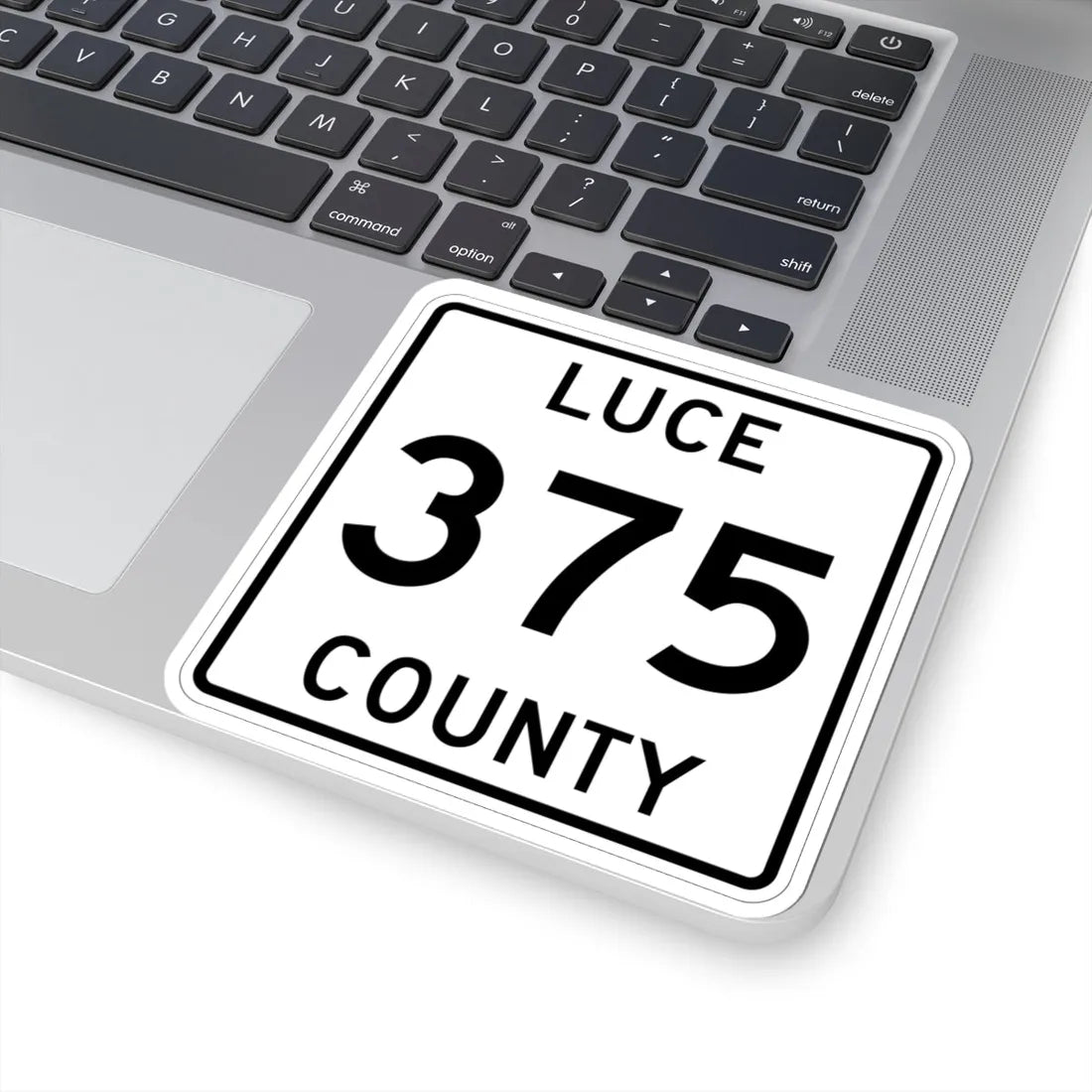 Michigan 375 Luce County (Michigan) (Road Sign) STICKER Vinyl Kiss-Cut Decal - The Sticker Space