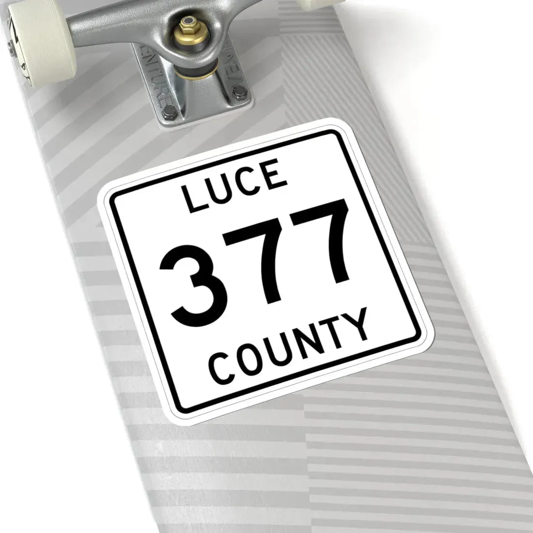 Michigan 377 Luce County (Michigan) (Road Sign) STICKER Vinyl Kiss-Cut Decal - The Sticker Space